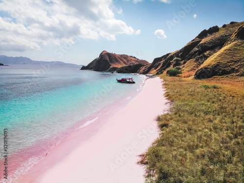 Pink beach in Komodo National Park, Labuan Bajo, Indonesia