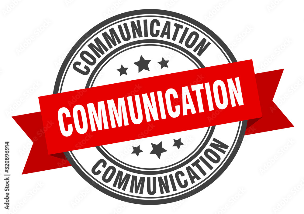 Fototapeta premium communication label. communicationround band sign. communication stamp