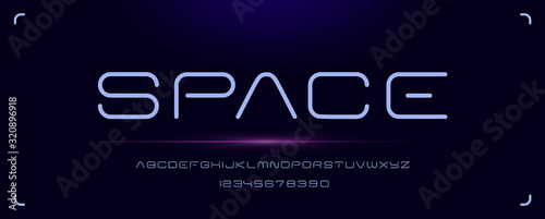 Futuristic minimal font for logos and headlines