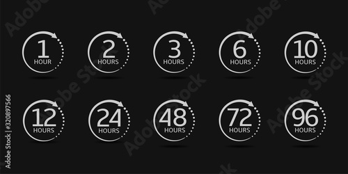Hours clock arrow