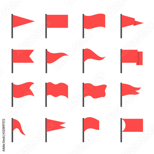 Red flag icons