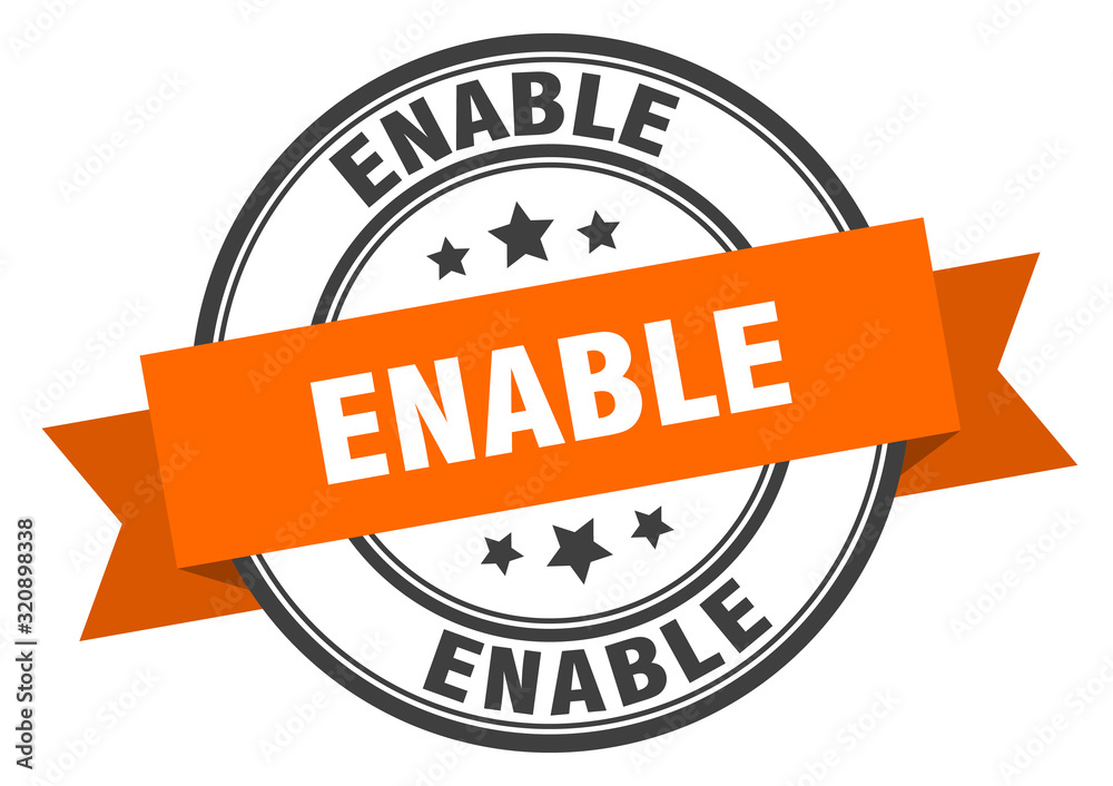 Fototapeta premium enable label. enableround band sign. enable stamp