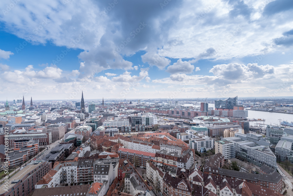 Obraz premium Stadtpanorama Hamburg