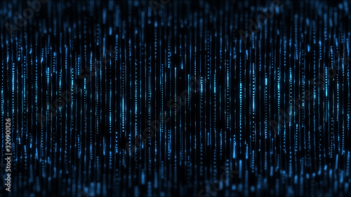 Abstract technology background. Lines texture. Motion dots. Black backdrop. Futuristic wallpaper. Blue color.