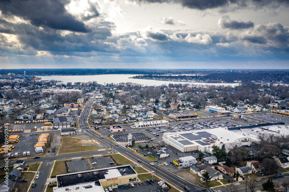 Fototapeta premium Aerial of Bradley Beach New Jersey