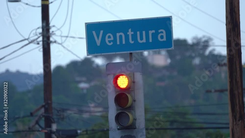 Ventura Boulevard Street Sign, Los Angeles California photo