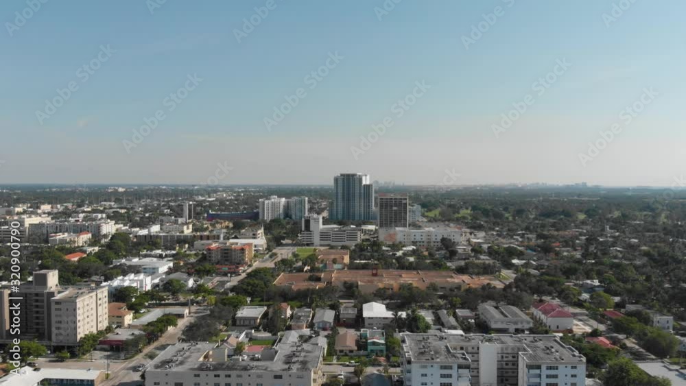 Aerial view of Melbourne, Florida, drone shot travel out Aerial view of Melbourne, Florida, drone shot travel out