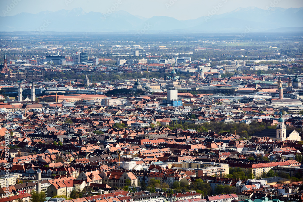 Fototapeta premium Munich aerial view