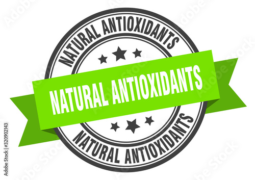 natural antioxidants label. natural antioxidantsround band sign. natural antioxidants stamp