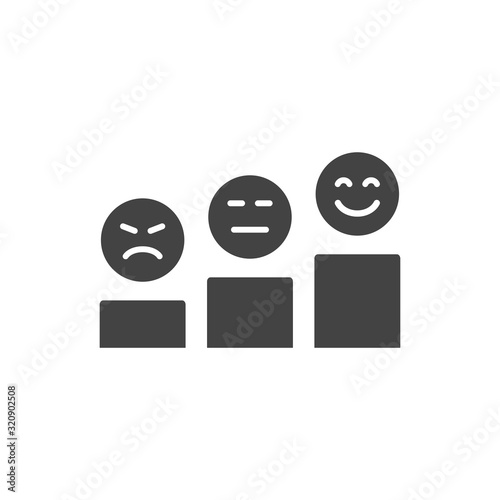 Positive feedback sign. Customer satisfaction icon. Smile chart symbol. Customer feedback icon. Evaluation. Vector