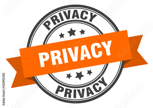 privacy label. privacyround band sign. privacy stamp