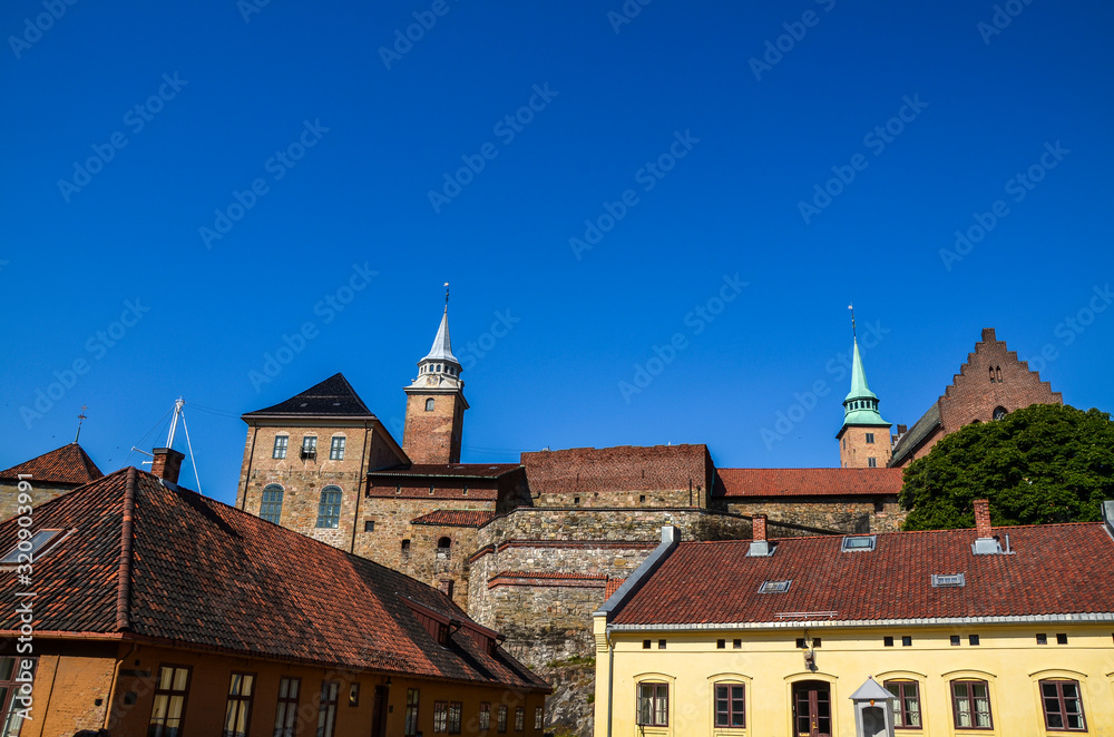 The Akershus Fortress in Oslo. This is one of the Norwegian capital city main landmark. The Akershus Fortress in Oslo. This is one of the Norwegian capital city main landmark.