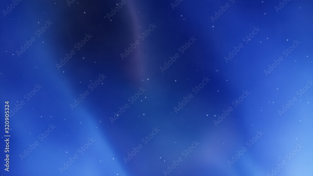Northern lights. Abstract background. Light effects. Neon glow. Blue color.