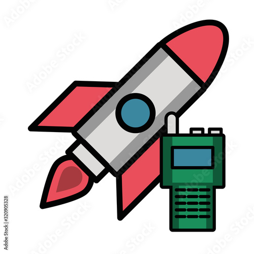 communicator radio military force with rocket