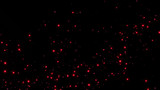 Valentines day. Bright red bokeh lights abstract background. Flying particles or dust. Vivid lightning. Merry christmas design. Blurred light dots. Can use as cover, banner, postcard, flyer.
