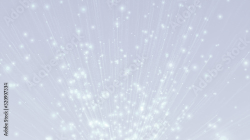 Falling bright particles. Particle rain. Flying lights. Shimmering glitters. Festive motion White background. Black isolated.
