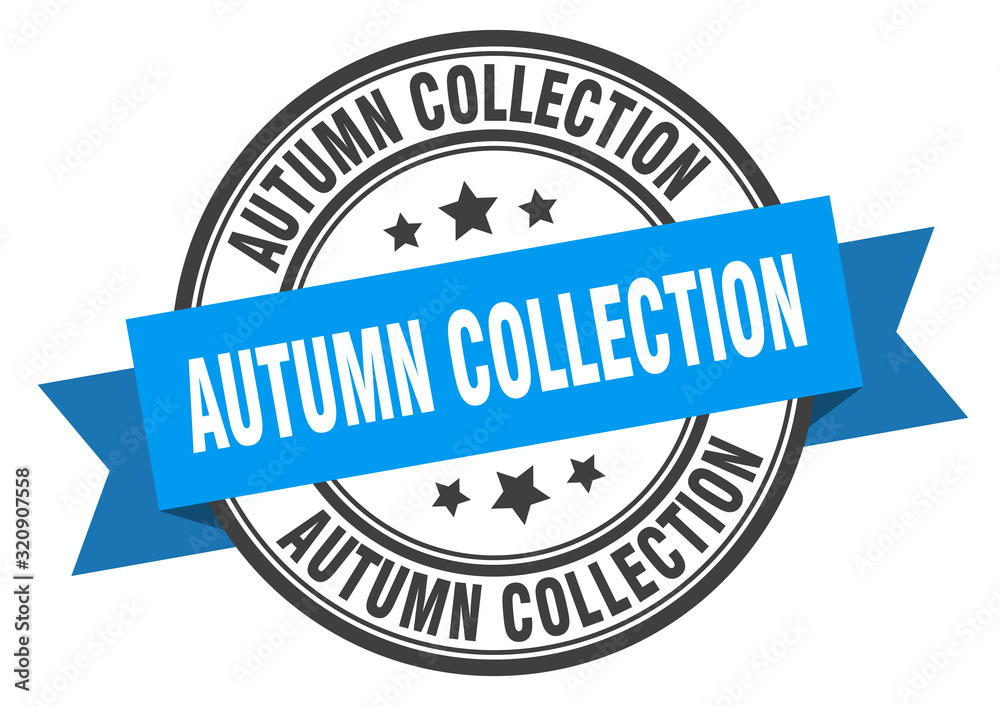 Obraz premium autumn collection label. autumn collectionround band sign. autumn collection stamp