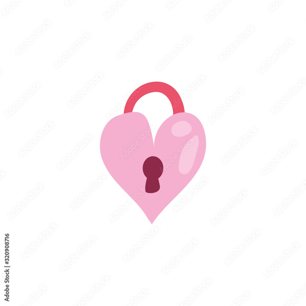 Isolated heart padlock vector design Isolated heart padlock vector design