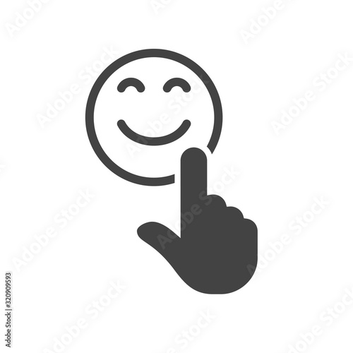 Smile line icon. Positive feedback rating sign. Customer satisfaction symbol. Outline concept. Thin line color Smile icon. Vector