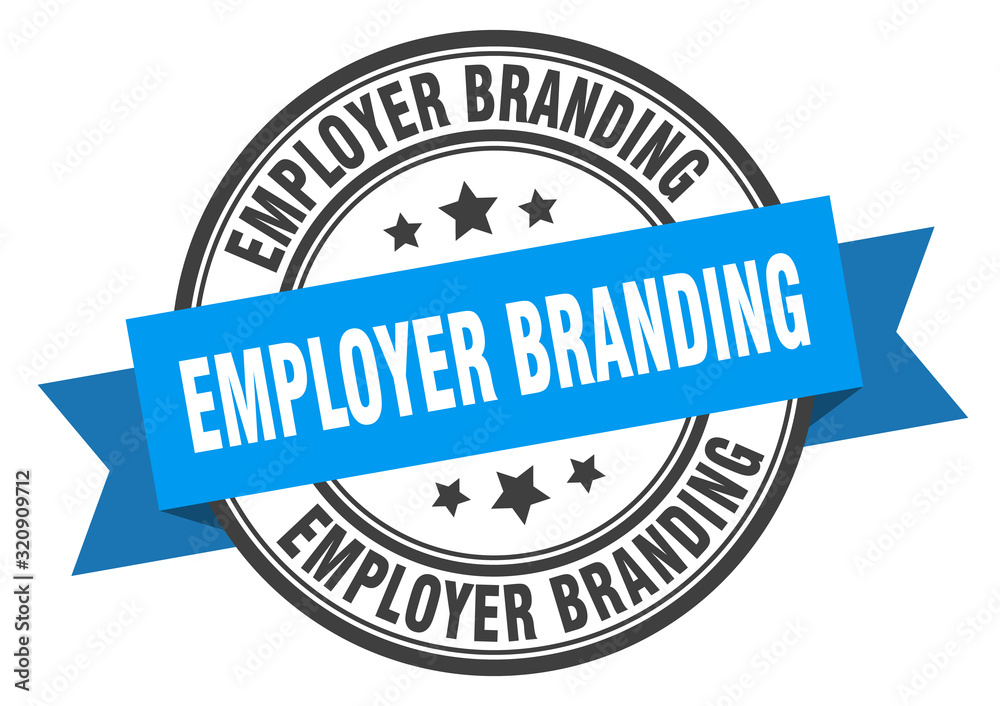 Obraz premium employer branding label. employer brandinground band sign. employer branding stamp