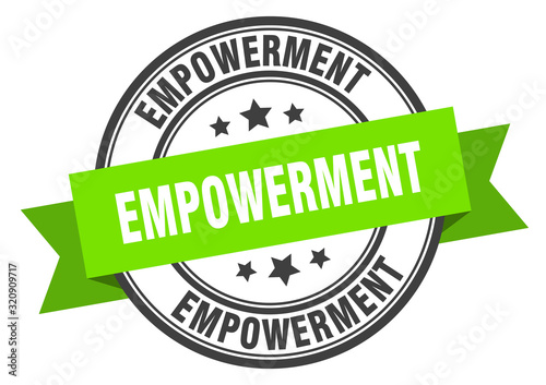 empowerment label. empowermentround band sign. empowerment stamp