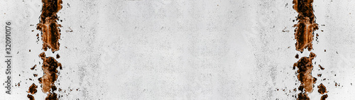 White light rusty grunge metal texture background banner panorama long