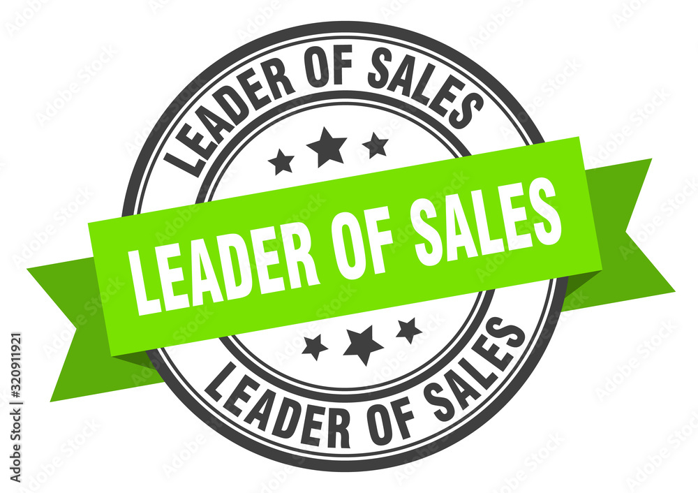 leader of sales label. leader of salesround band sign. leader of sales stamp