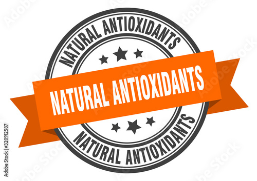 natural antioxidants label. natural antioxidantsround band sign. natural antioxidants stamp