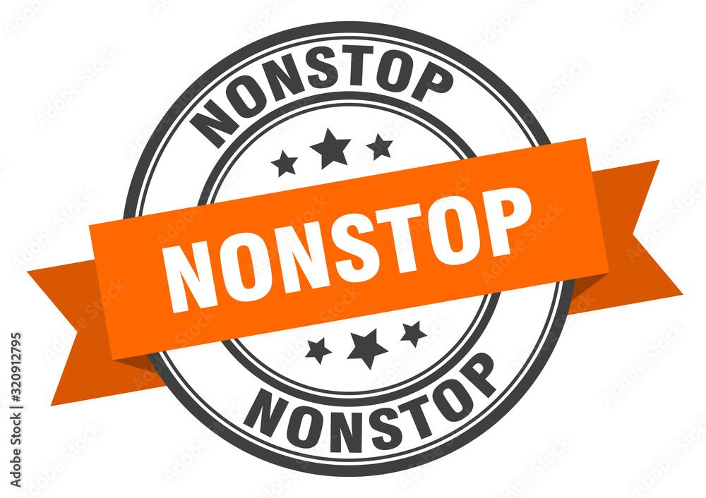 Fototapeta premium nonstop label. nonstopround band sign. nonstop stamp