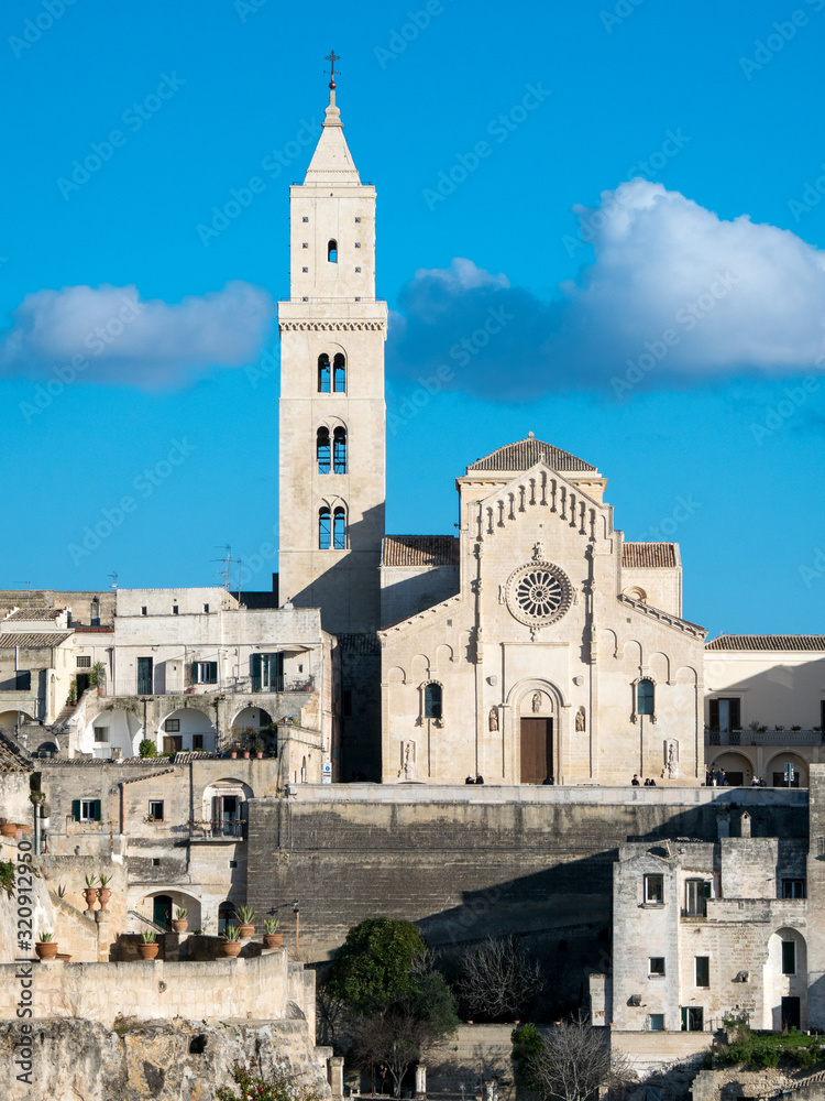 Matera Saint Eustace Cathedral front, Basilicata, Italy