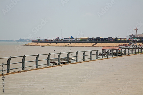 Embankment of Mekong river in Phnom Penh. Cambodia photo