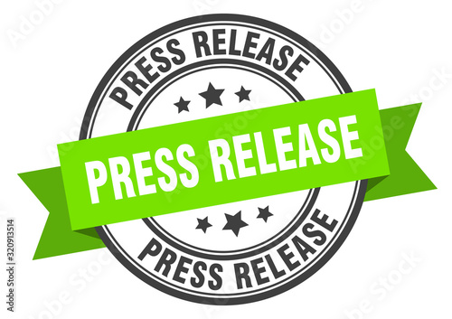 press release label. press releaseround band sign. press release stamp