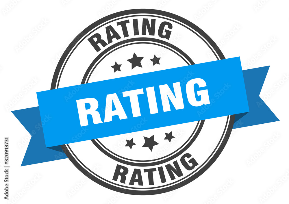 Obraz premium rating label. ratinground band sign. rating stamp