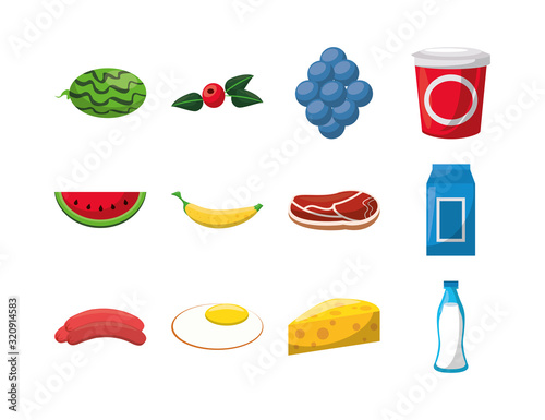 bundle of nutritive healthy food