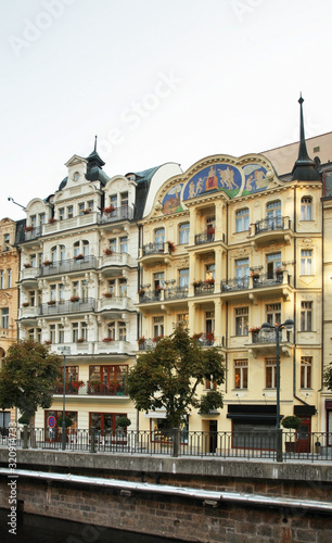 Vridelni street in Karlovy Vary. Bohemia. Czech Republic