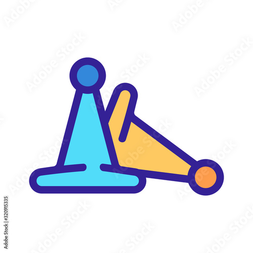 Children pyramid icon vector. A thin line sign. Isolated contour symbol illustration