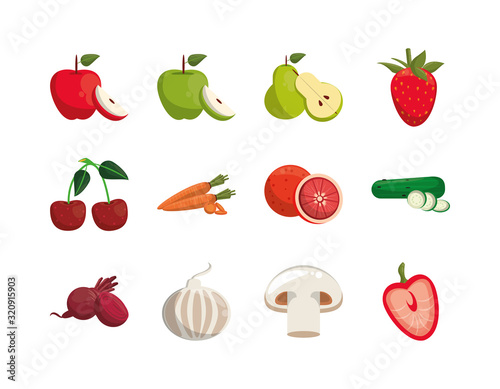 bundle of nutritive healthy food