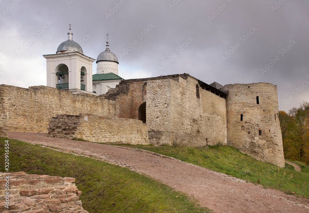 Cathedral of St. Nicholas at fortress of Izborsk. Russia