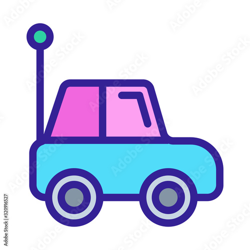 radio-controlled machine icon vector. A thin line sign. Isolated contour symbol illustration