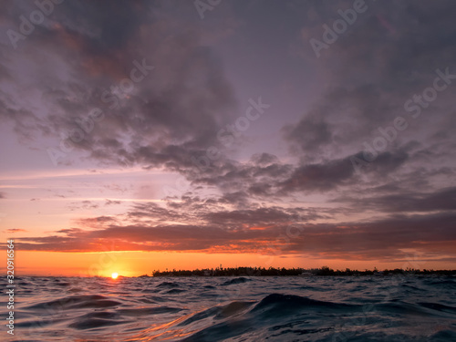 A stunning sunset sky over Malapascua Island in the Philippines