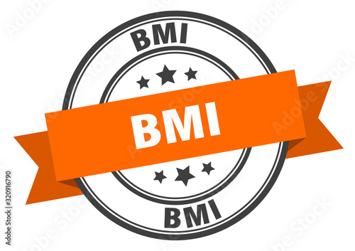 bmi label. bmiround band sign. bmi stamp