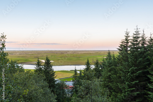 view over the landscape surrounding Kirkjubaejarklaustur in south Iceland photo