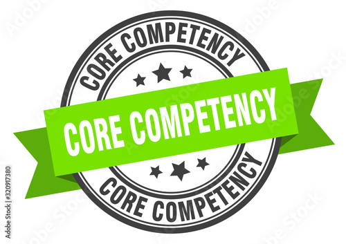 core competency label. core competencyround band sign. core competency stamp