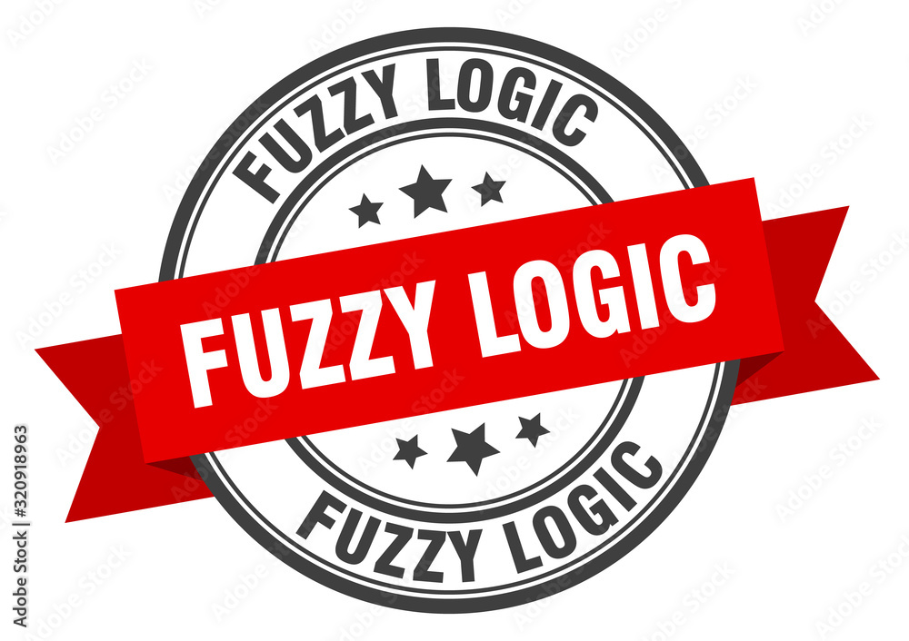 Obraz premium fuzzy logic label. fuzzy logicround band sign. fuzzy logic stamp