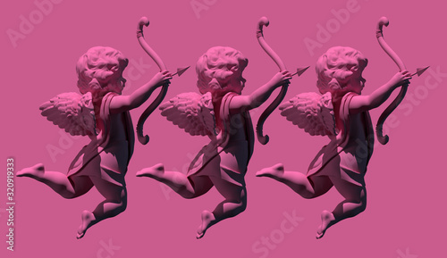 cupid angel for valentines day 3D render