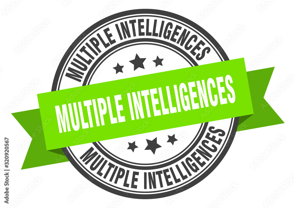 Obraz premium multiple intelligences label. multiple intelligencesround band sign. multiple intelligences stamp