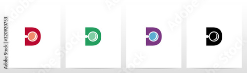 Magnifying Glass On Letter Logo Design D