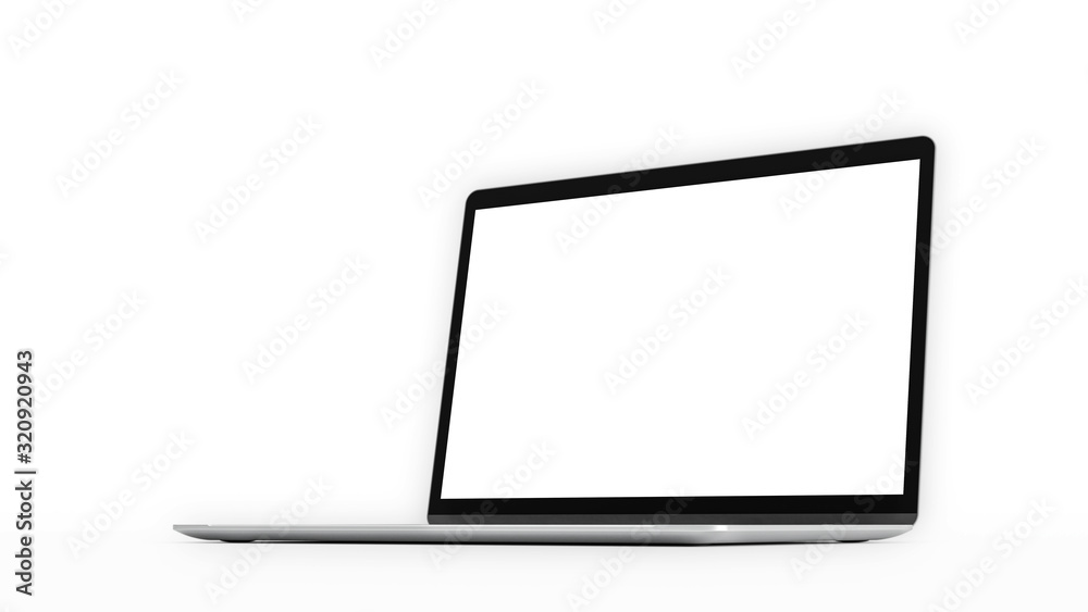 Laptop with blank screen. Laptop with blank screen.