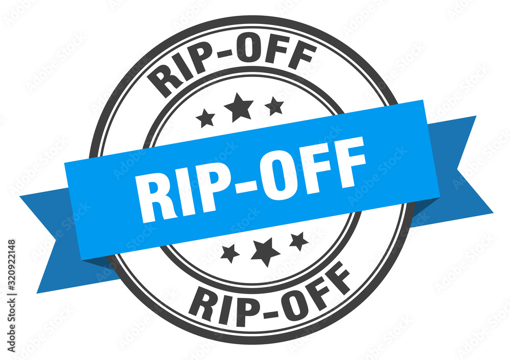 Fototapeta premium rip-off label. rip-offround band sign. rip-off stamp