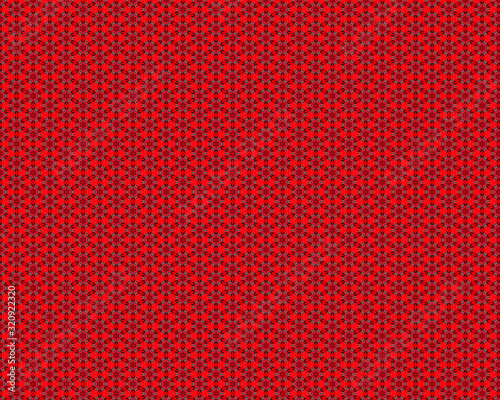 asian pattern with black and red colors 